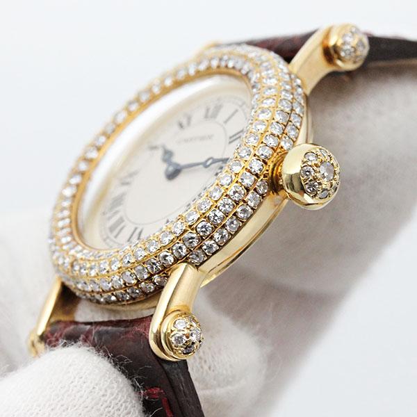 Cartier（カルティエ） ディアボロ 白文字盤 K18YG アフターダイヤ