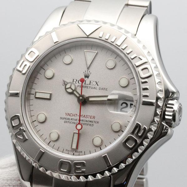ヨットマスター ロレックス ROLEX ロレジウム 168622 シルバー文字盤 P
