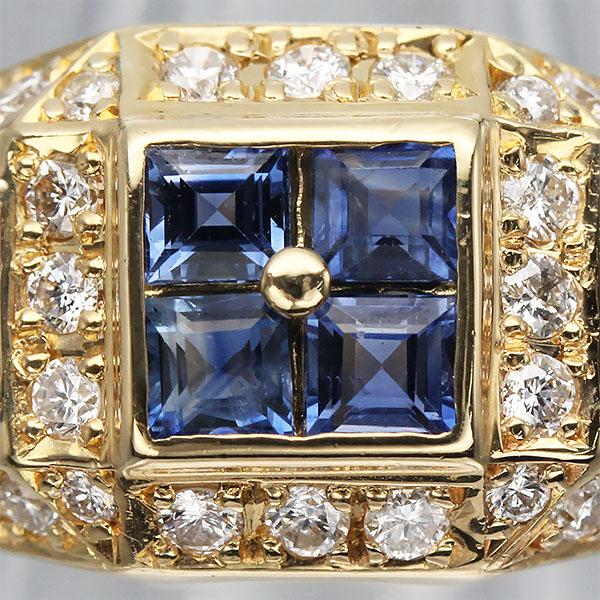 K18YG サファイア ダイヤモンド リング 11号 S1.85ct D0.54ct 指輪 ジュエリー アクセサリー レディース 女性 プレゼント_1