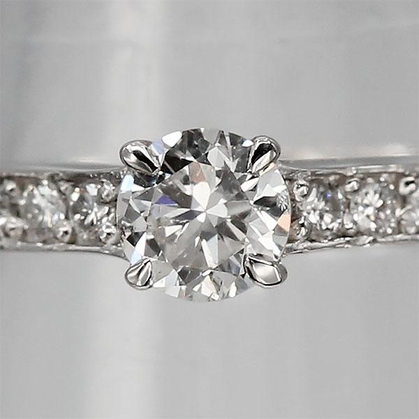 ゆ*こ様 【美品】天然ダイヤ1ct 　Pt.900リング　12号 プラチナ ダイヤモンド リング 12.5号 D0.245ct/D0.12ct Pt900 指輪
