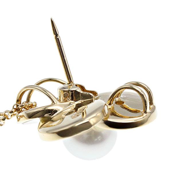 TASAKI（タサキ） フラワーモチーフ K18YG パール シェル ネックレス兼