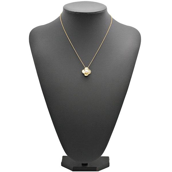 TASAKI（タサキ） フラワーモチーフ K18YG パール シェル ネックレス兼
