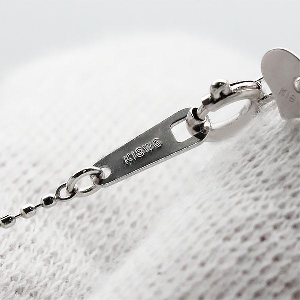 K18WG ルビー ダイヤモンド ネックレス 45.5cm R1.15ct D0.13ct ホワイトゴールド750 5.4g 宝石 ジュエリー アクセサリー 女性 レディース