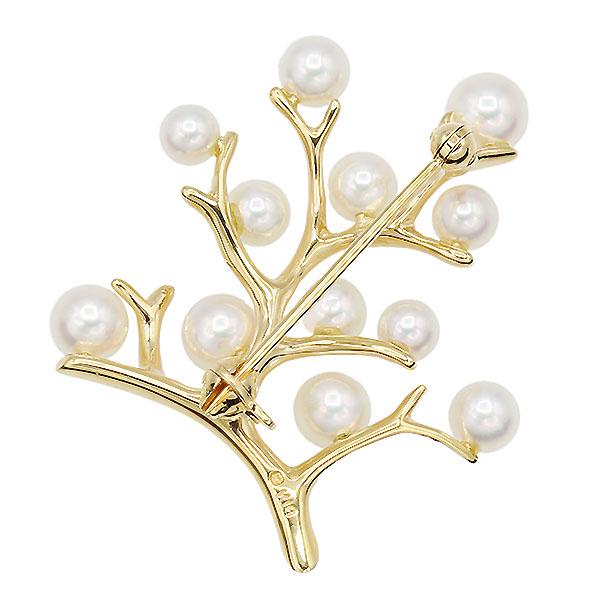 MIKIMOTO（ミキモト） 幸福の木 K18YG パール ブローチ ゴールド750
