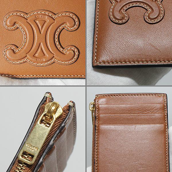 TRIOMPHE セリーヌ CELINE ジップ付きカードホルダー キュイル