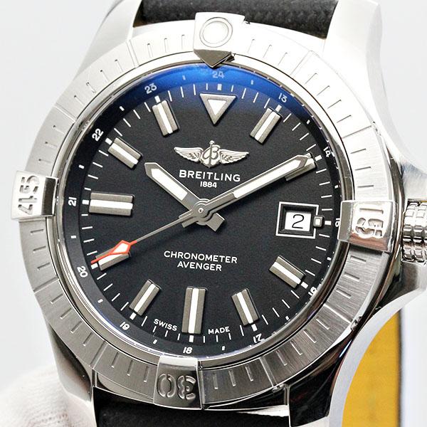 アベンジャー ブライトリング BREITLING A17318 ブラック文字盤 SS 