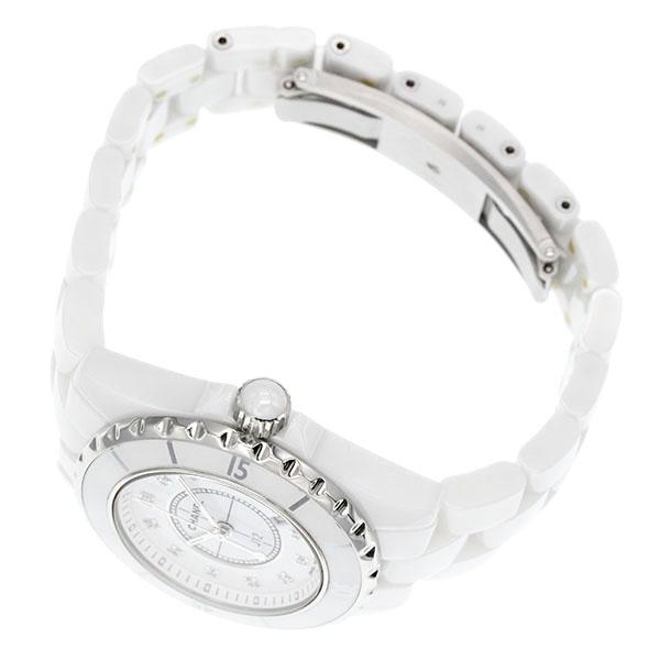 J12 シャネル CHANEL ホワイトセラミック/SS 12Pダイヤモンド ホワイト