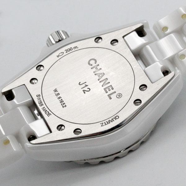 J12 シャネル CHANEL ホワイトセラミック/SS 12Pダイヤモンド ホワイト