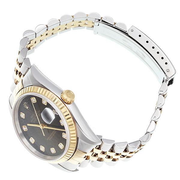 デイトジャスト ロレックス ROLEX 16233G ブラック文字盤 W番 10P