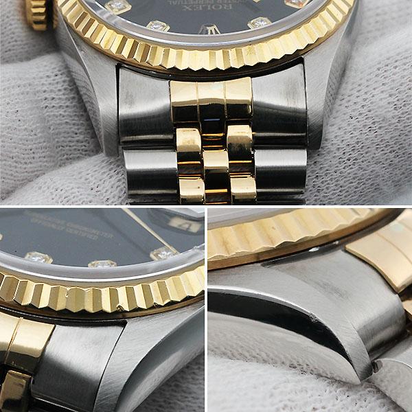 デイトジャスト ロレックス ROLEX 16233G ブラック文字盤 W番 10P