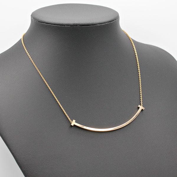 K18PG スマイル　ネックレス TIFFANY&Co.（ティファニー） TIFFANY&Co. K18PG Tスマイル ネックレス