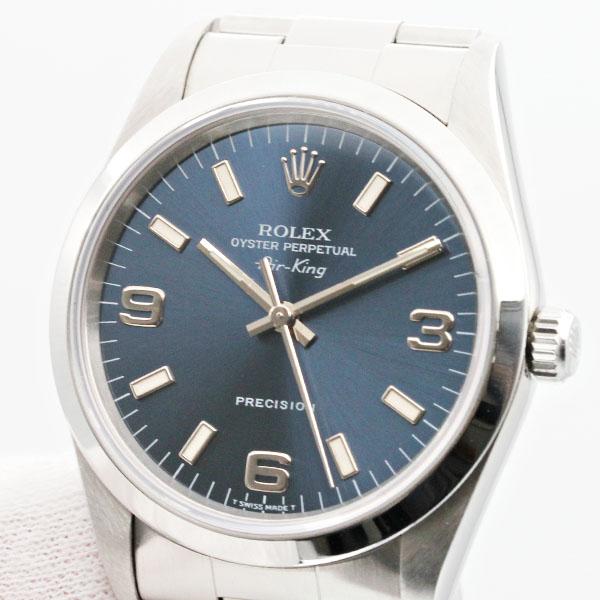 エアキング ロレックス ROLEX 14000 ブルー文字盤 U番(1997年頃製) SS