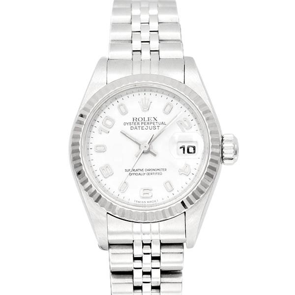 ロレックス ROLEX デイトジャスト 79174 ホワイト文字盤 飛びアラビア Y番(2002年頃製) 自動巻き レディース 腕時計 中古 正規品 | デイトジャスト
