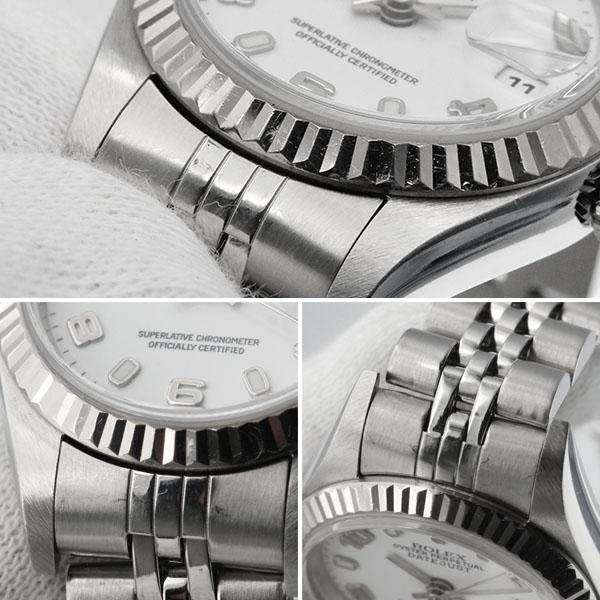 ロレックス ROLEX デイトジャスト 79174 ホワイト文字盤 飛びアラビア Y番(2002年頃製) 自動巻き レディース 腕時計 中古 正規品 | デイトジャスト | 07