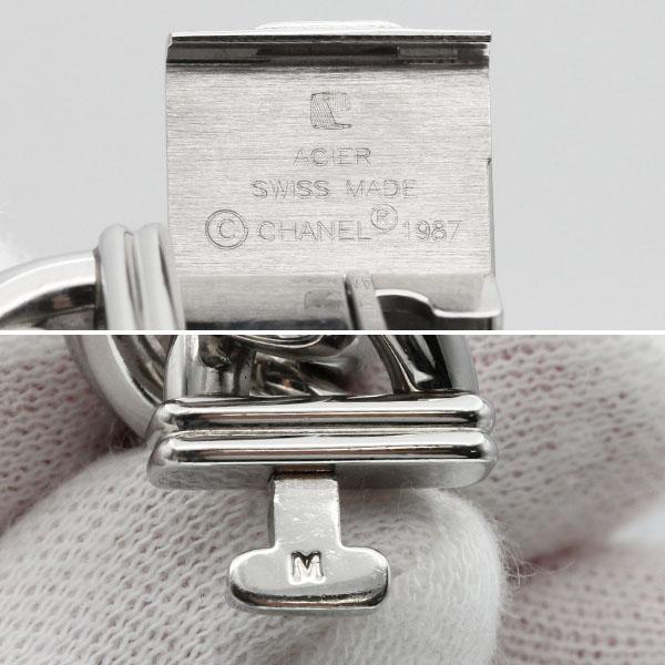 CHANEL プルミエール　シルバー　Mサイズ CHANEL プルミエール M 腕時計 シングルチェーン 黒文字盤 シルバー