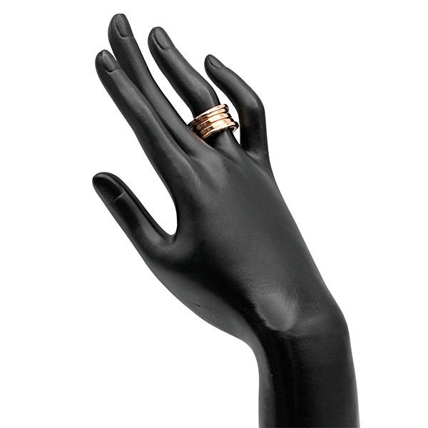 BVLGARI ビーゼロワン K18ピンクゴールド✕ブラックセラミック ビー・ゼロワン ブルガリ 指輪 メンズ ビーゼロワン B-ZERO1 リング 53