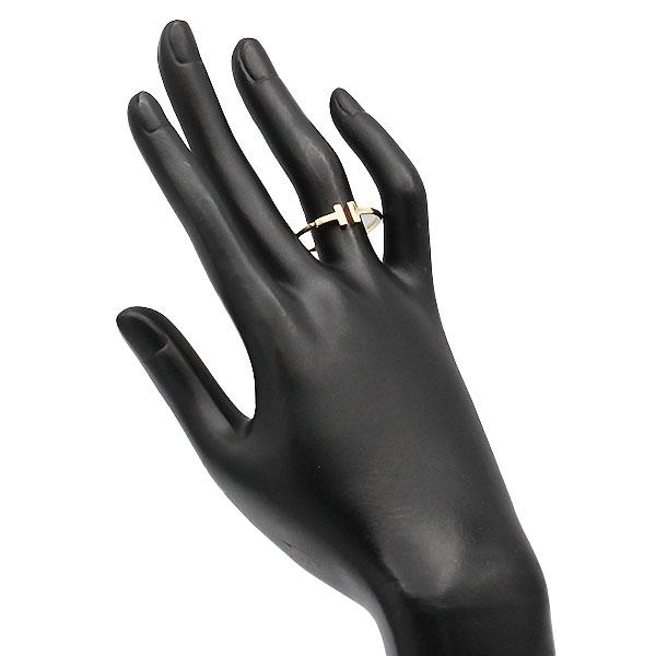 tiffany TワイヤーリングK18YG ティファニー 美品 8号 TIFFANY&Co.】ティファニー Tワイヤー 8.5号 リング・指輪 K18ピンク