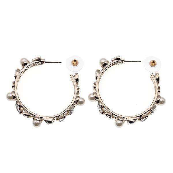 CHANEL（シャネル） ココマーク ラインストーン フェイクパール ピアス