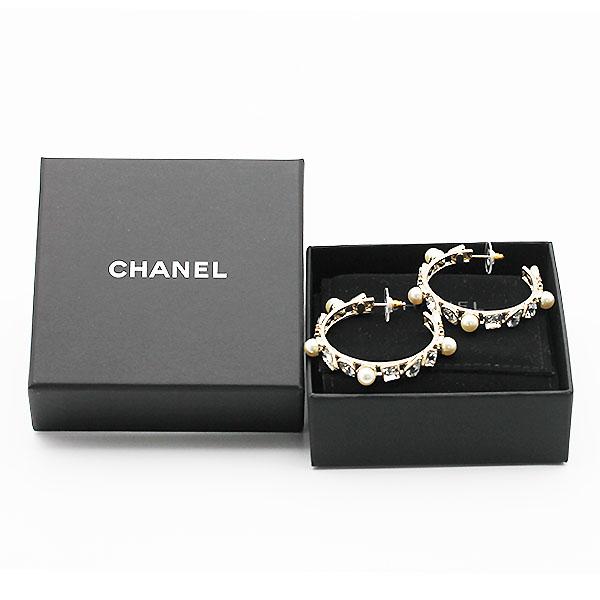 CHANEL（シャネル） ココマーク ラインストーン フェイクパール ピアス