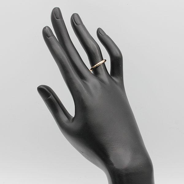 カルティエ Cartier ウエディング バンド リング 2.5mm #52 K18PG