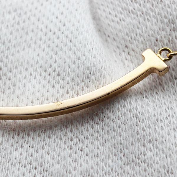 Tiffany T ティファニー TIFFANY&Co. K18YG Tスマイル ネックレス