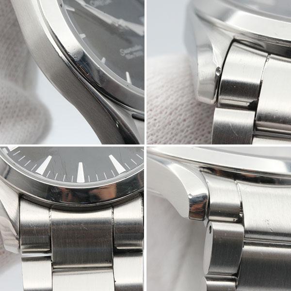 アクアテラ 150M オメガ OMEGA シーマスター ブラック文字盤 SS メンズ 