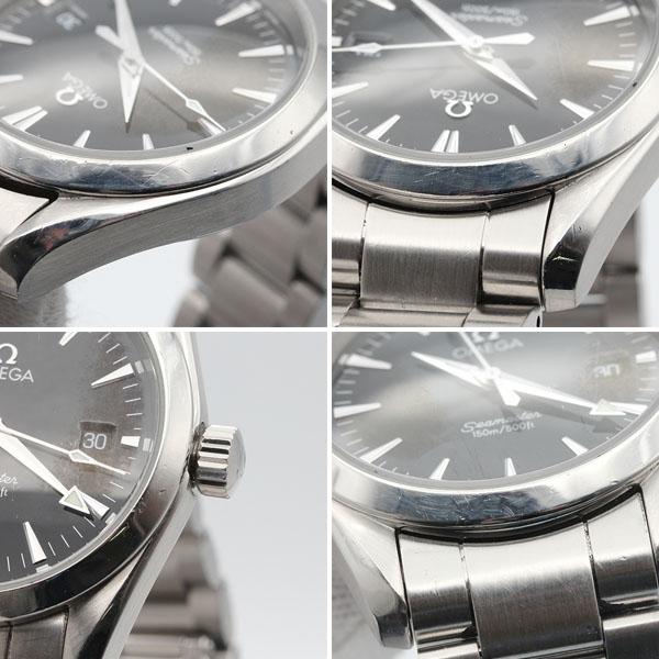 アクアテラ 150M オメガ OMEGA シーマスター ブラック文字盤 SS メンズ 
