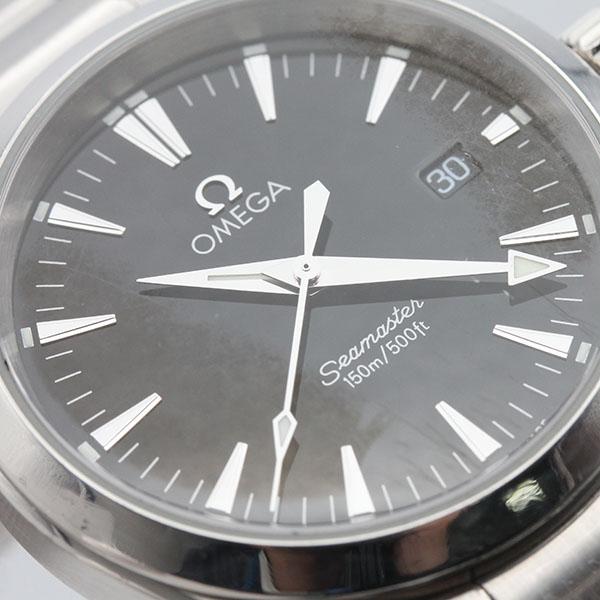 アクアテラ 150M オメガ OMEGA シーマスター ブラック文字盤 SS メンズ 
