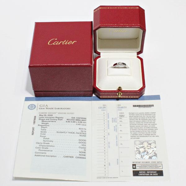 新品仕上げ カルティエ Cartier デートウィズ ダイヤ リング #47 D0.45ct K18WG ゴールド 指輪 女性 レディース プレゼント ブランド_7