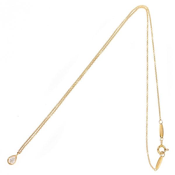 ペアシェイプ ダイヤモンド バイザヤード ペンダント ネックレス K18RG ペアシェイプ ダイヤモンド バイザヤード ペンダント ネックレス K18RG