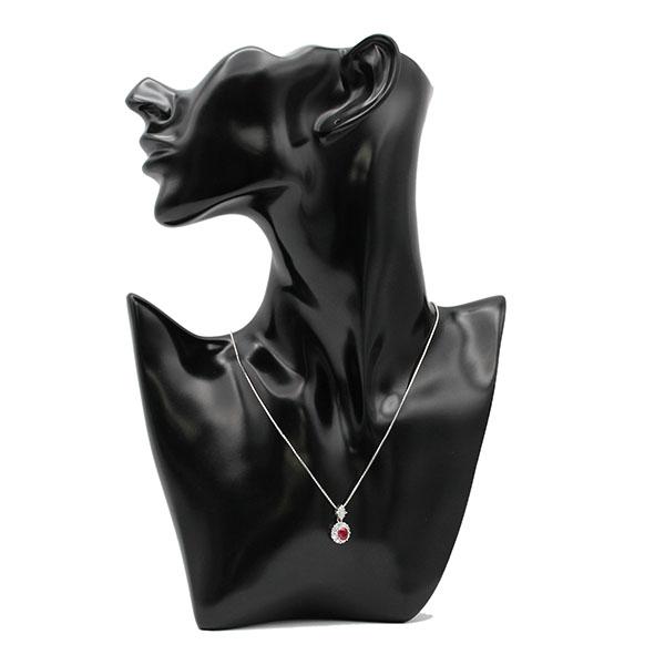 プラチナ ルビー ダイヤモンド ネックレス 36.5cm/40cm R0.79ct D0.70ct Pt900/850 ジュエリー 女性 レディース 誕生日 プレゼント_5