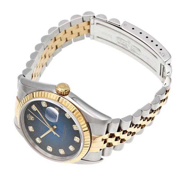 ロレックス　デイトジャスト　16233G コマ　付属品 デイトジャスト ロレックス ROLEX 16233G ブルー文字盤 10Pダイヤ SS
