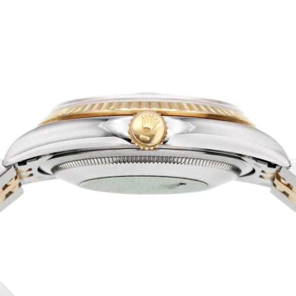 デイトジャスト ロレックス ROLEX 16233G ブルー文字盤 10Pダイヤ SS