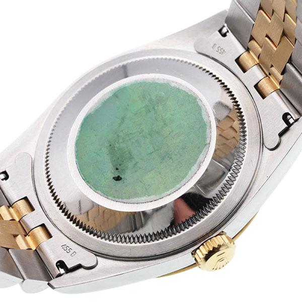 デイトジャスト ロレックス ROLEX 16233G ブルー文字盤 10Pダイヤ SS