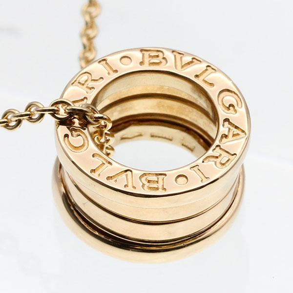 ブルガリ BVLGARI ビー・ゼロワン K18YG ペンダント ネックレス 40cm