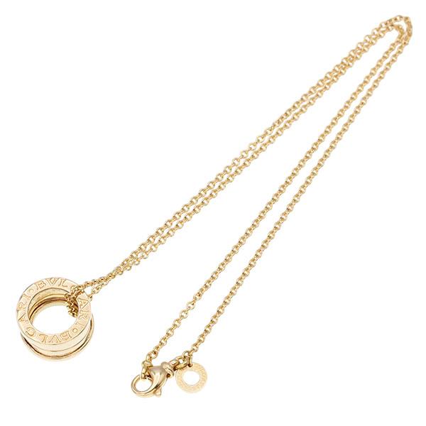 ブルガリ BVLGARI ビー・ゼロワン K18YG ペンダント ネックレス 40cm