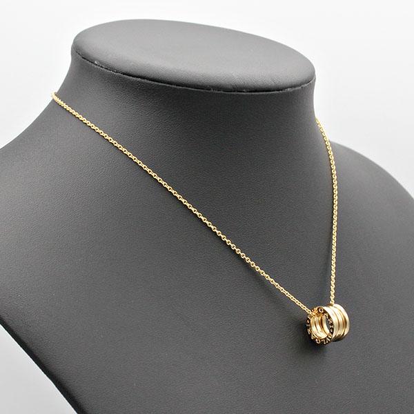 ブルガリ BVLGARI ビー・ゼロワン K18YG ペンダント ネックレス 40cm