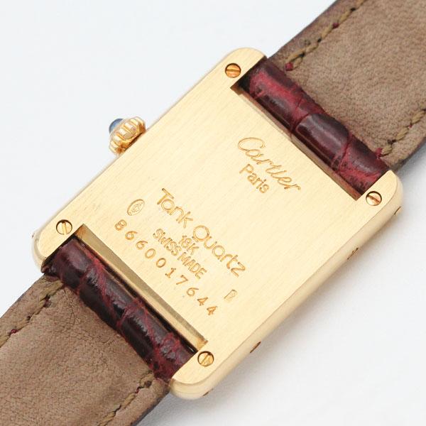 TANK（Cartier） カルティエ Cartier タンク SM ホワイト文字盤 K18YG