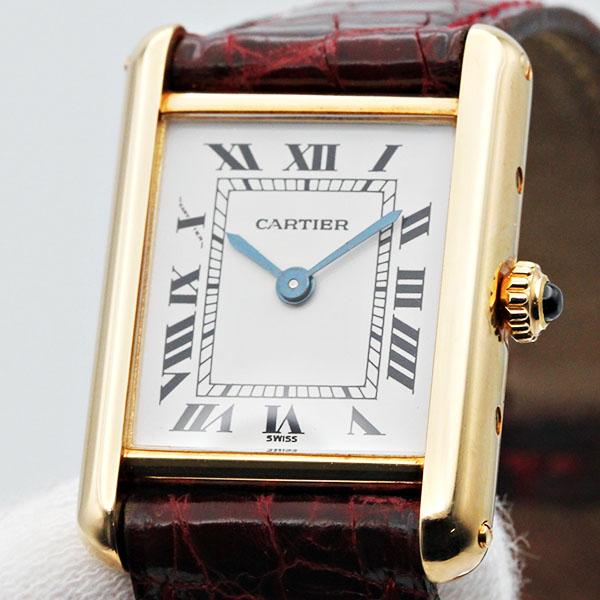 TANK（Cartier） カルティエ Cartier タンク SM ホワイト文字盤 K18YG