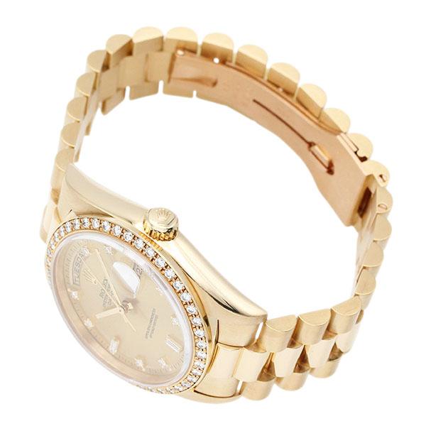 デイデイト ロレックス ROLEX 18348A ダイヤベゼル K18YG 自動巻き