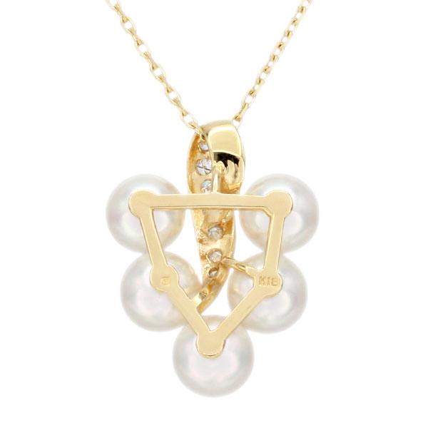 MIKIMOTO（ミキモト） あこや真珠 ダイヤモンド K18YG ネックレス 40cm