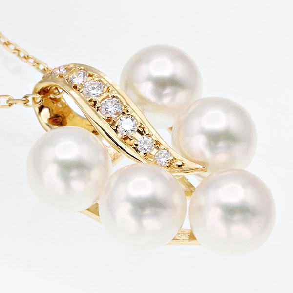 MIKIMOTO（ミキモト） あこや真珠 ダイヤモンド K18YG ネックレス 40cm