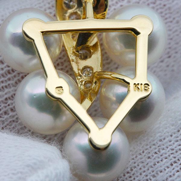 MIKIMOTO（ミキモト） あこや真珠 ダイヤモンド K18YG ネックレス 40cm