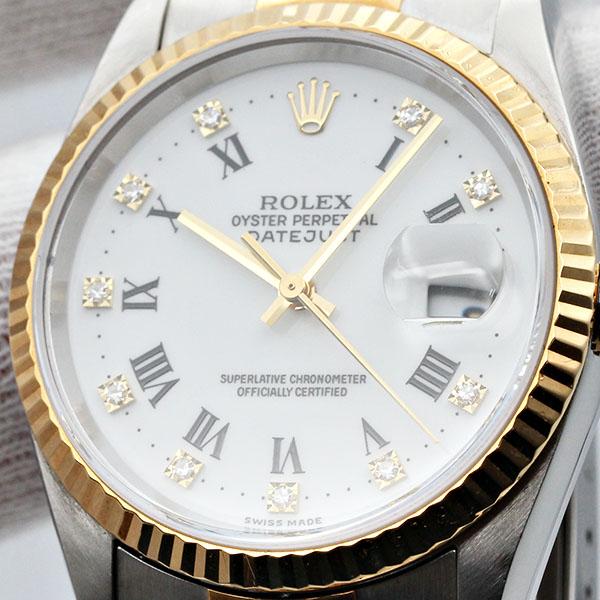 デイトジャスト ロレックス ROLEX 16233G ホワイトローマ SS/YG