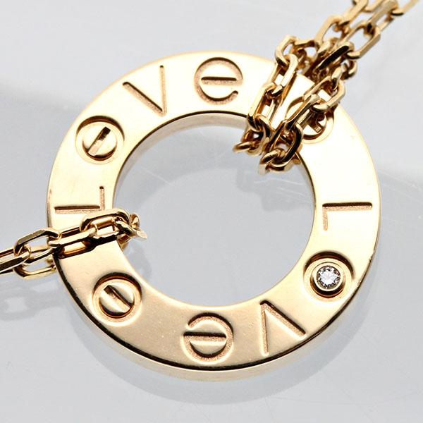 1月5日まで値下（あと1日）　Cartier LOVE サークル　ネックレス LOVE（Cartier） カルティエ Cartier ラブ サークル K18YG 2P