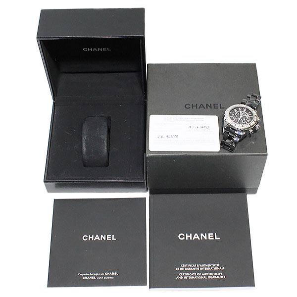 J12 シャネル CHANEL ブラック文字盤 ブラックセラミック/SS アフター 