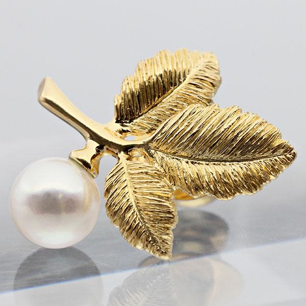 MIKIMOTO（ミキモト） パール K18YG ブローチ タイピン ゴールド 金 