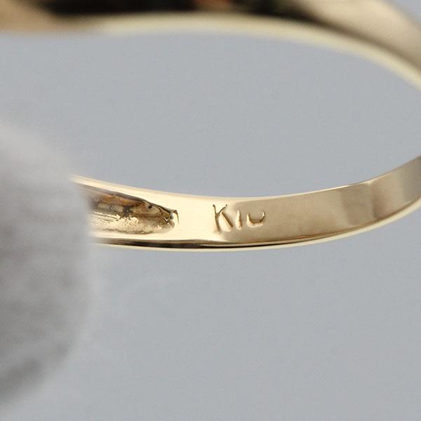 K18YG ハートモチーフ ダイヤモンド リング 13.5号 D0.35ct 2.0g 