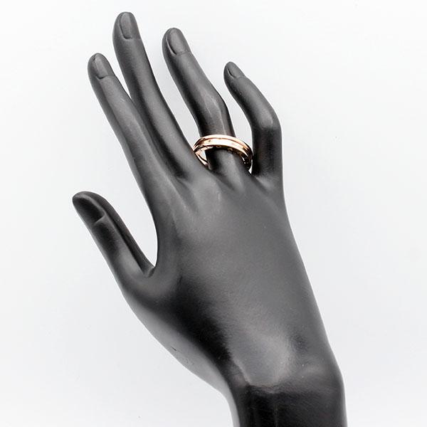 ビー・ゼロワン ブルガリ BVLGARI 1バンド リング #59 K18PG ゴールド