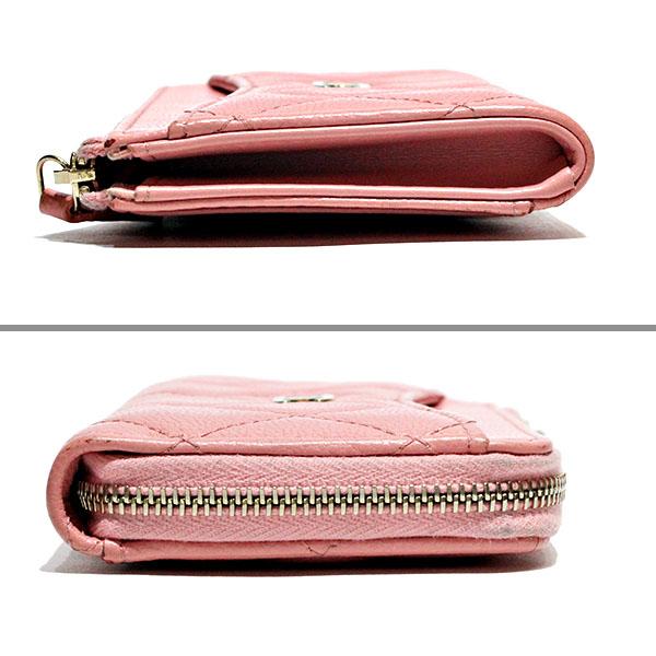 キャビアスキン シャネル CHANEL マトラッセ クラシック ジップ カード 